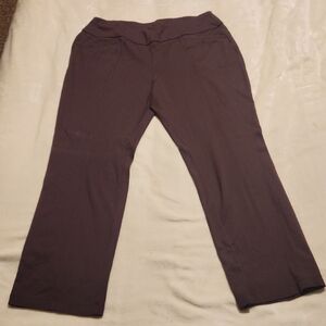 Women's Wide-Leg Stretch Pants in Brown